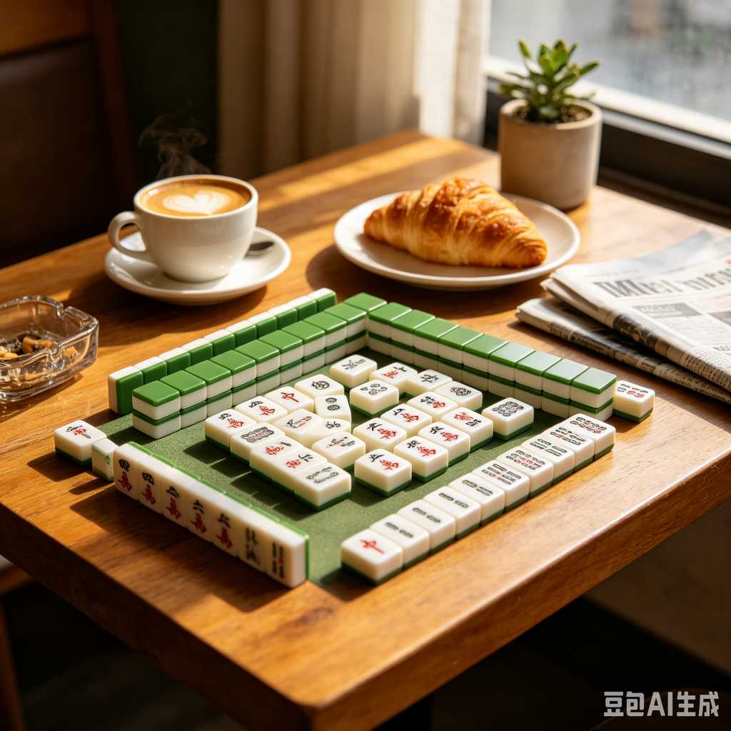 flat print mahjong set